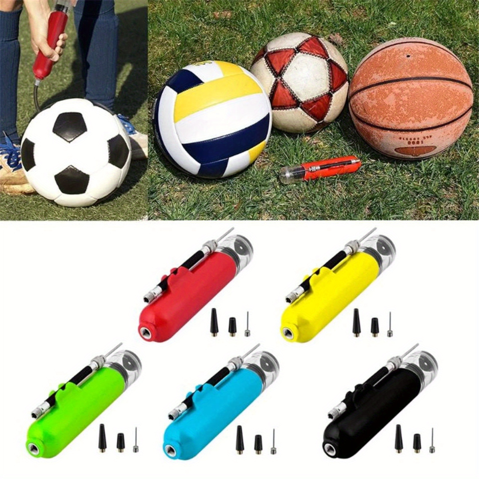 ONG NAMO Ball Pump with 10 Needles & 2 Nozzles for Sports Basketball Soccer  Ball Football, Hand Air Pump Kit for Inflating, Soccer & Basketball Pump