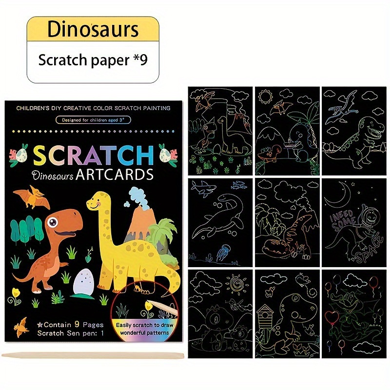 Stamped Scratchboard I: DIY (Dinosaurs)