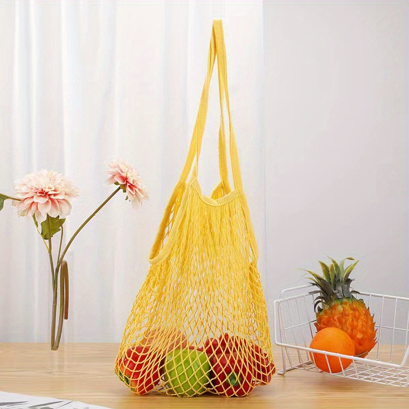 Net Bag Grocery Store Shopping Bag Cotton Large Capacity Spring Outing Camping