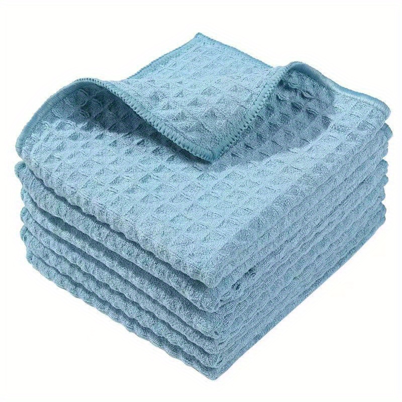 Waffle Plaid Dish Cloths, For Coffee Shop Milk Tea Shop Bar Cleaning Rag,  Household Woven Cleaning Rags, Absorbent Quick Drying Dish Towels, Scouring  Pads, Kitchen Accessories - Temu