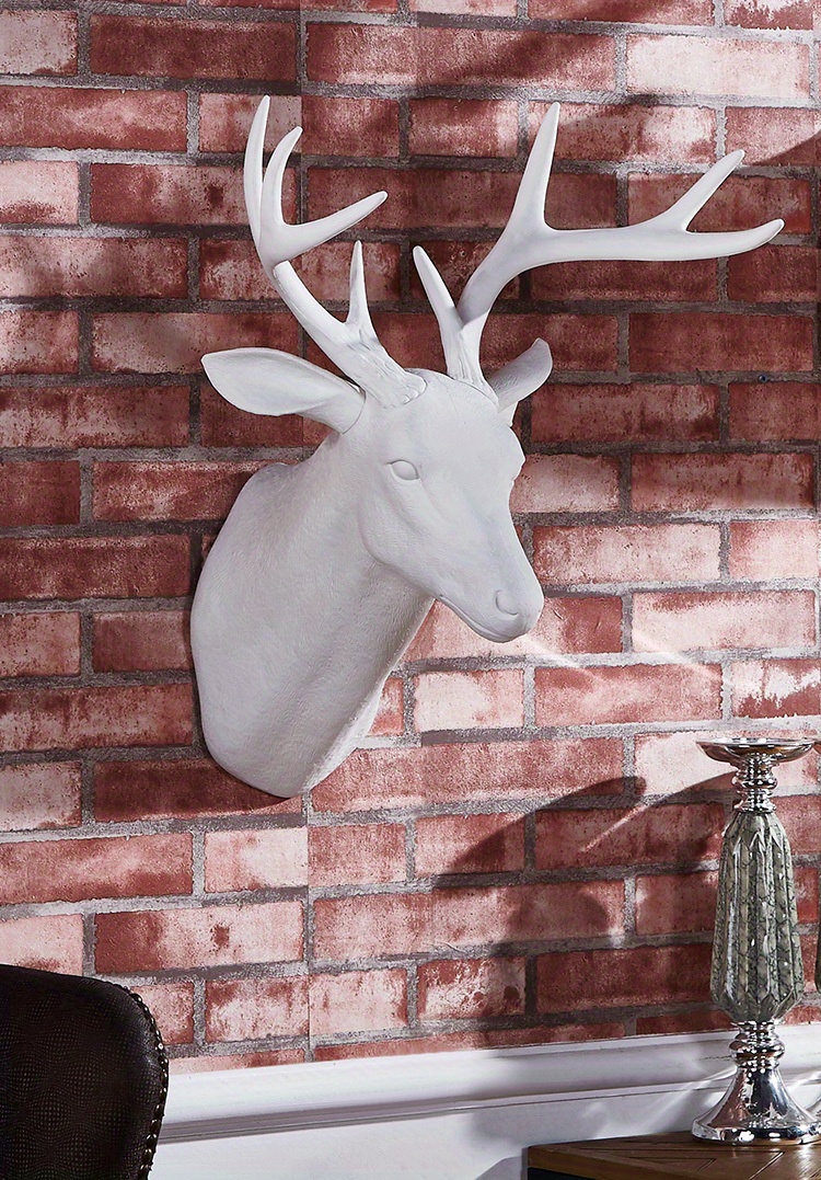 Large Wall Charmers Large Faux Deer Head Rustic Wall Decor - Temu