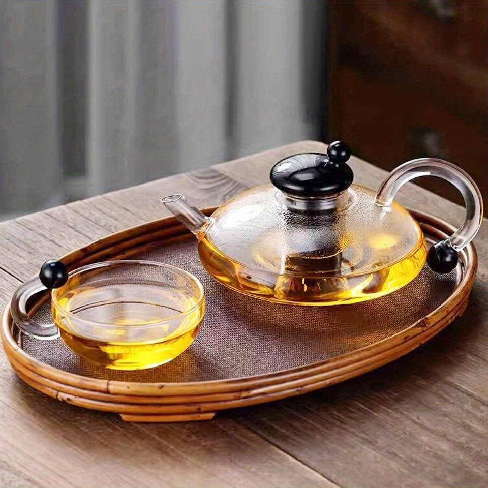 1pc teapot borosilicate glass gift set removable loose tea infuser tea kettle strainer tea maker coffee cup coffee servers details 3
