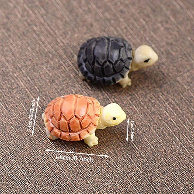 Mini Turtles Resin Statues Miniature Figurines Fairy Garden Temu