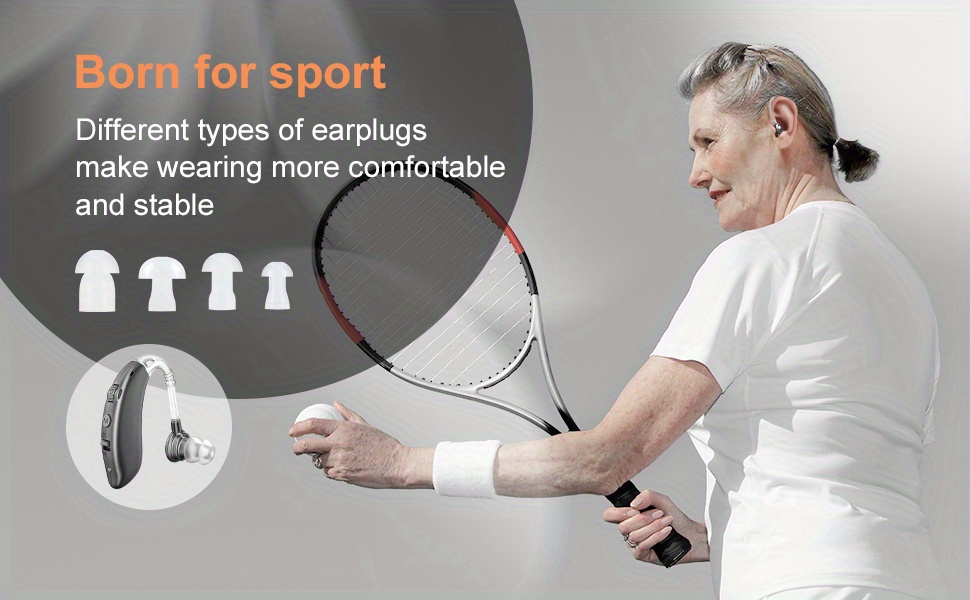 Audífonos recargables para personas mayores con pérdida auditiva severa,  amplificador auditivo digital EarMD con cancelación de ruido, audífono con