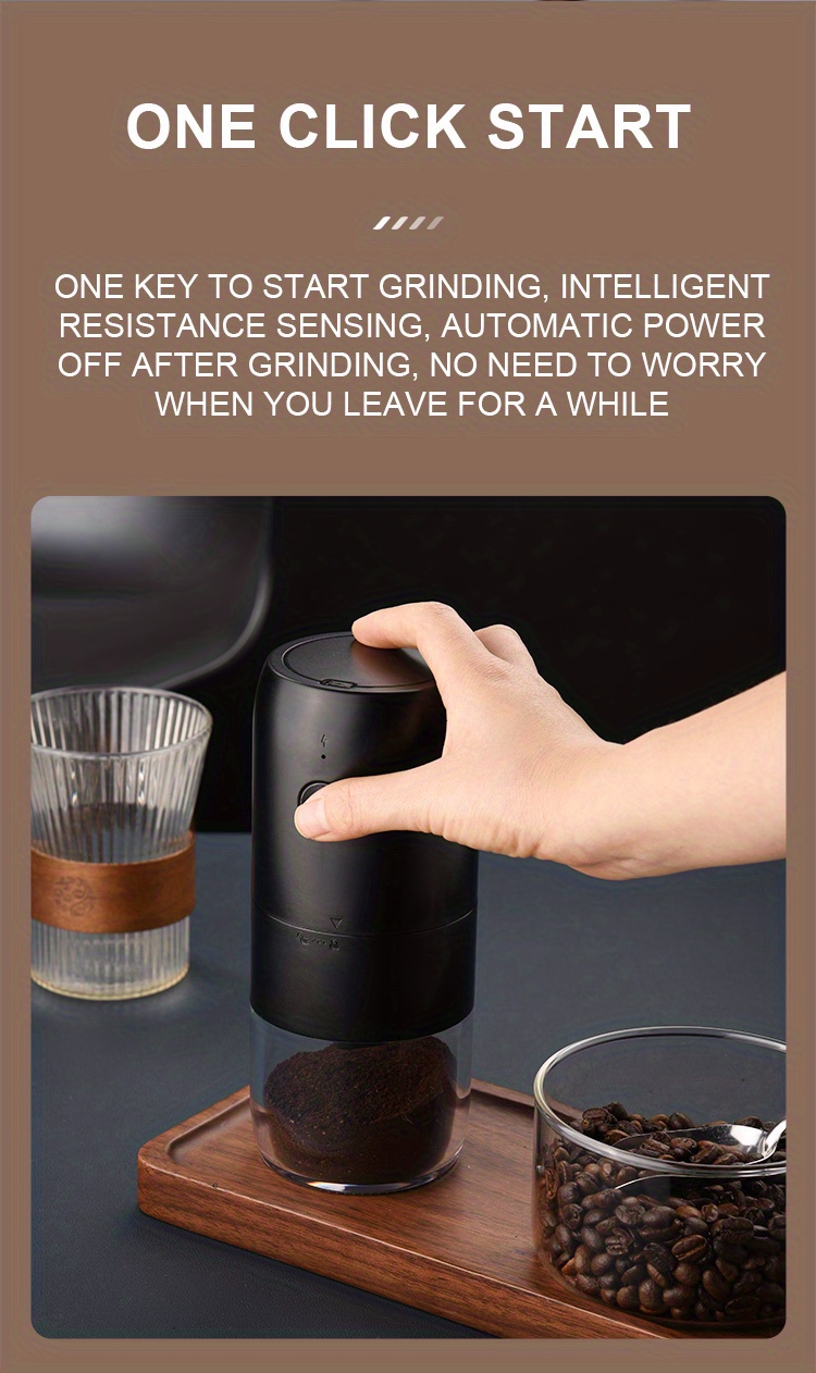 Electric Coffee Grinder, Automatic Coffee Bean Grinder, Portable Home Small  Bean Chopper - Temu