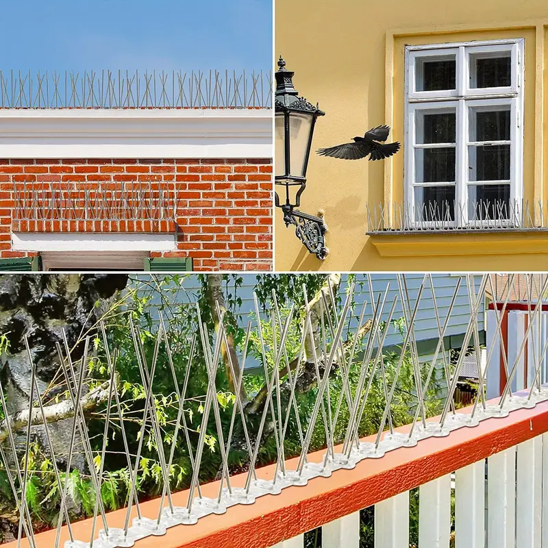 Bird Spikes Stainless Steel Keep Birds Cats Squirrel Away - Temu