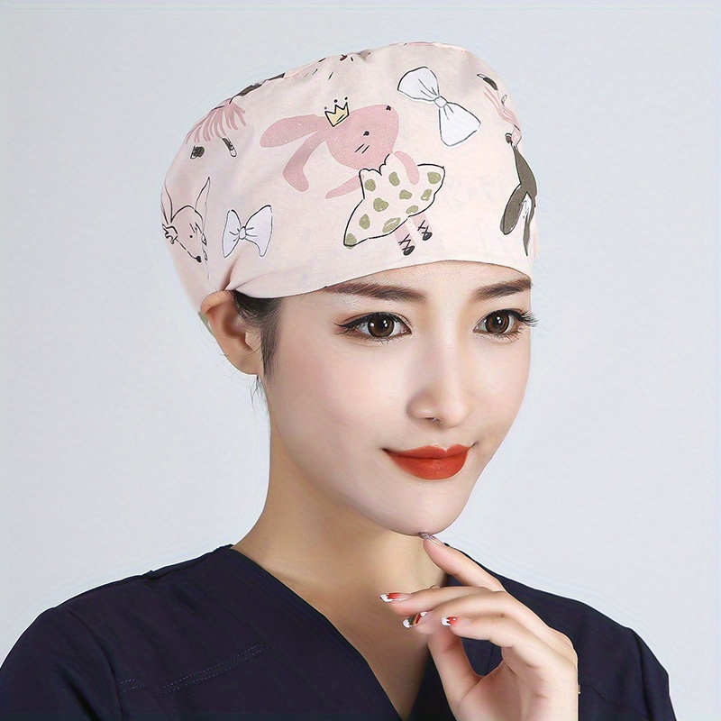 Women's Working Cap with Cotton Sweatband Adjustable Elastic Head