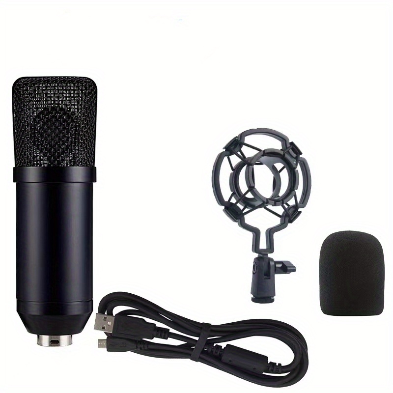 Professional Usb Microphone, 192khz/24bit Plug And Play Pc Computer Condenser Heart Metal Arm Bracket Spray Shield Microphone Kit, Comes With Professional, Recording, Gaming, Singing, Youtube, For Studio, Karaoke, Live Streaming -