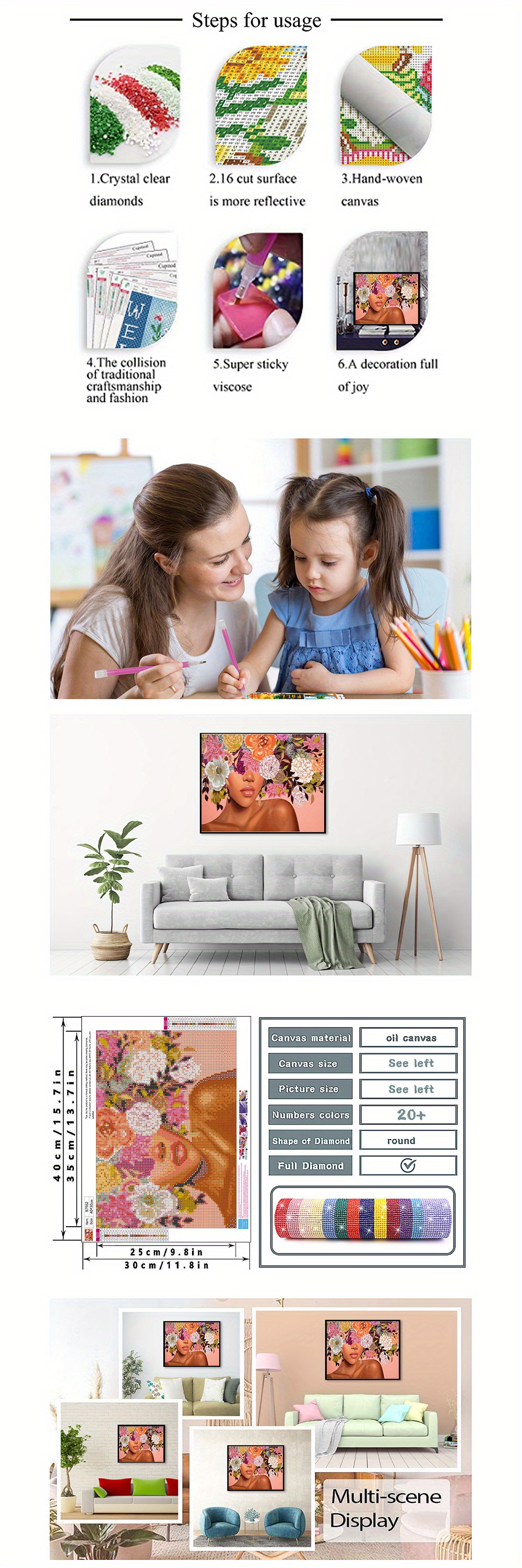 GDYEEH Diamond Painting Kit - Landhaus Motiv 30x40cm Mit 5D Diamanten