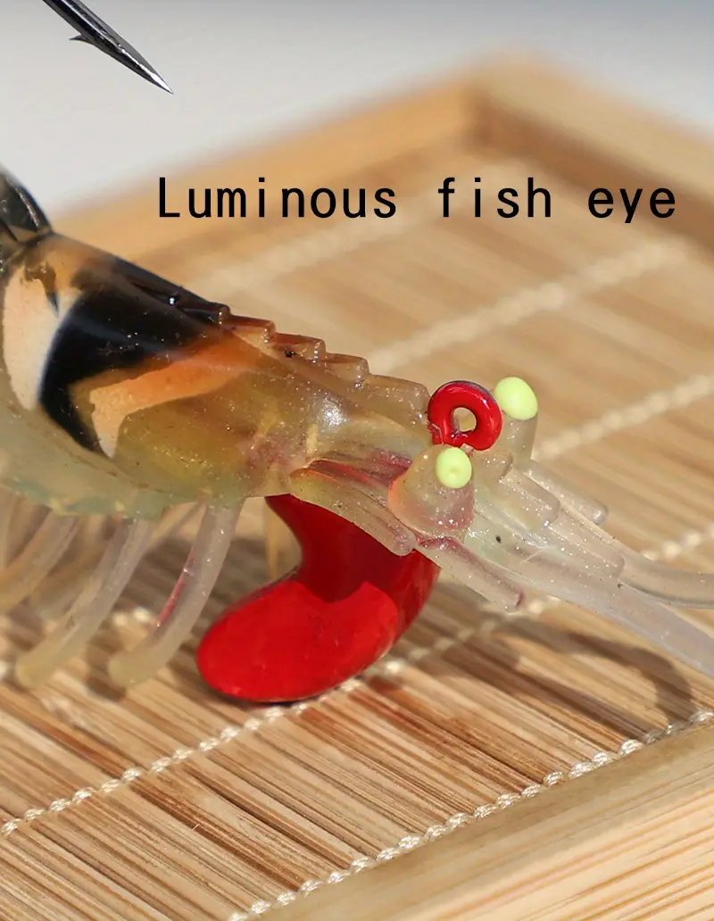 Luminous Shrimp Lures Sea Fishing Assorted Colors Soft Bait - Temu