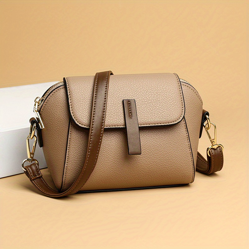 Mini Fashion Crossbody Bag, Cute Flap Shoulder Bag, Women's Solid Color  Simple Handbag & Purse - Temu