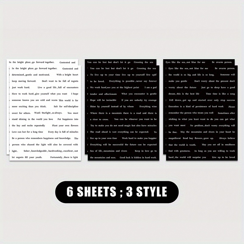 6 Sheets of Journal Stickers. Journaling Stickers, Scrapbook