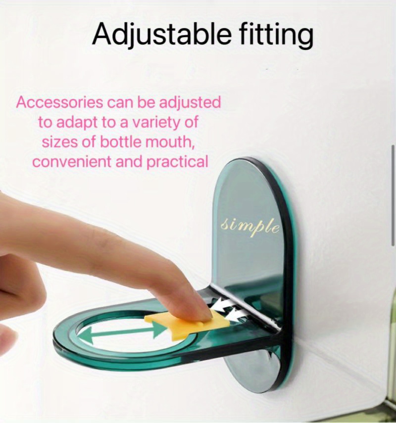 Adjustable Dispenser Bottle Holder Wall Mounted Adhesive Shampoo