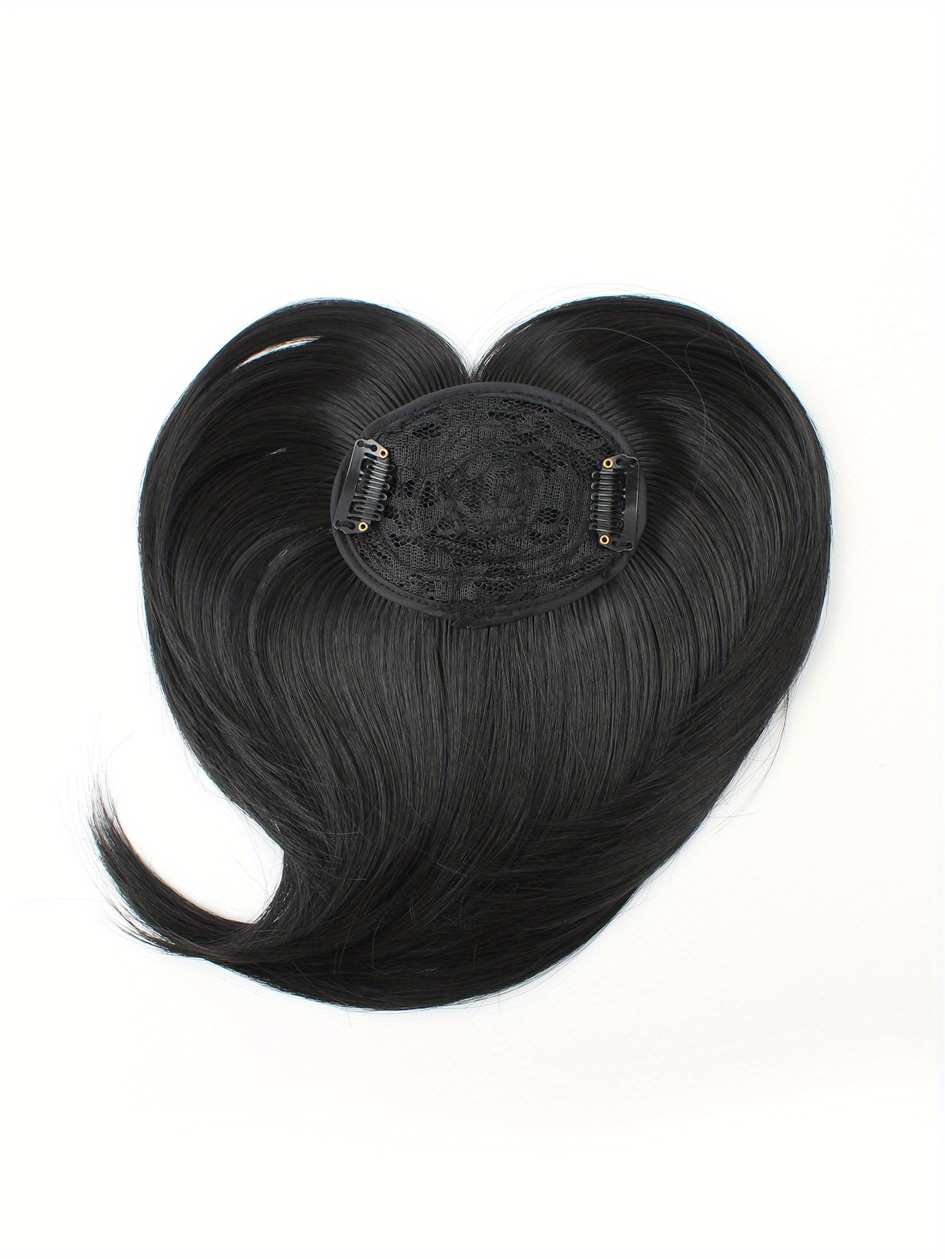 Heat Resistant Synthetic Hair Topper Bangs Long lasting Clip Temu