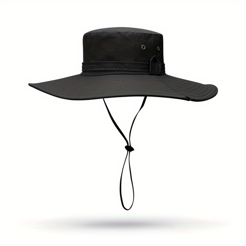 Bucket Hat Wide Brim Uv Protection Men Breathable Mesh Anti Scratch Cap For Fishing Qinhai Navy Blue
