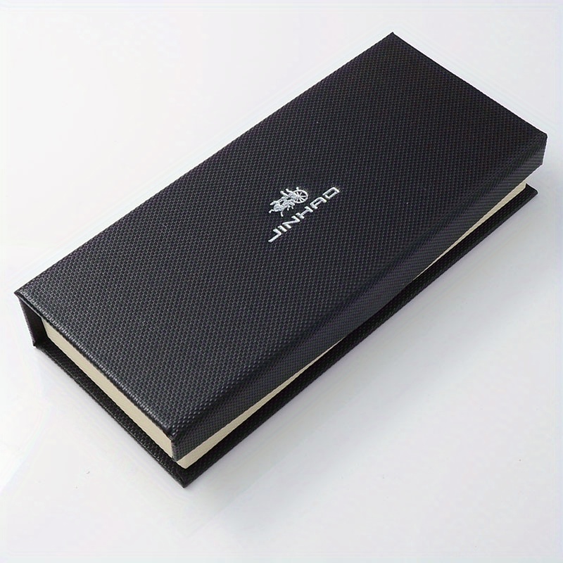 Japanese black resin ballpoint pen in dragon design box, RYU, 130mm
