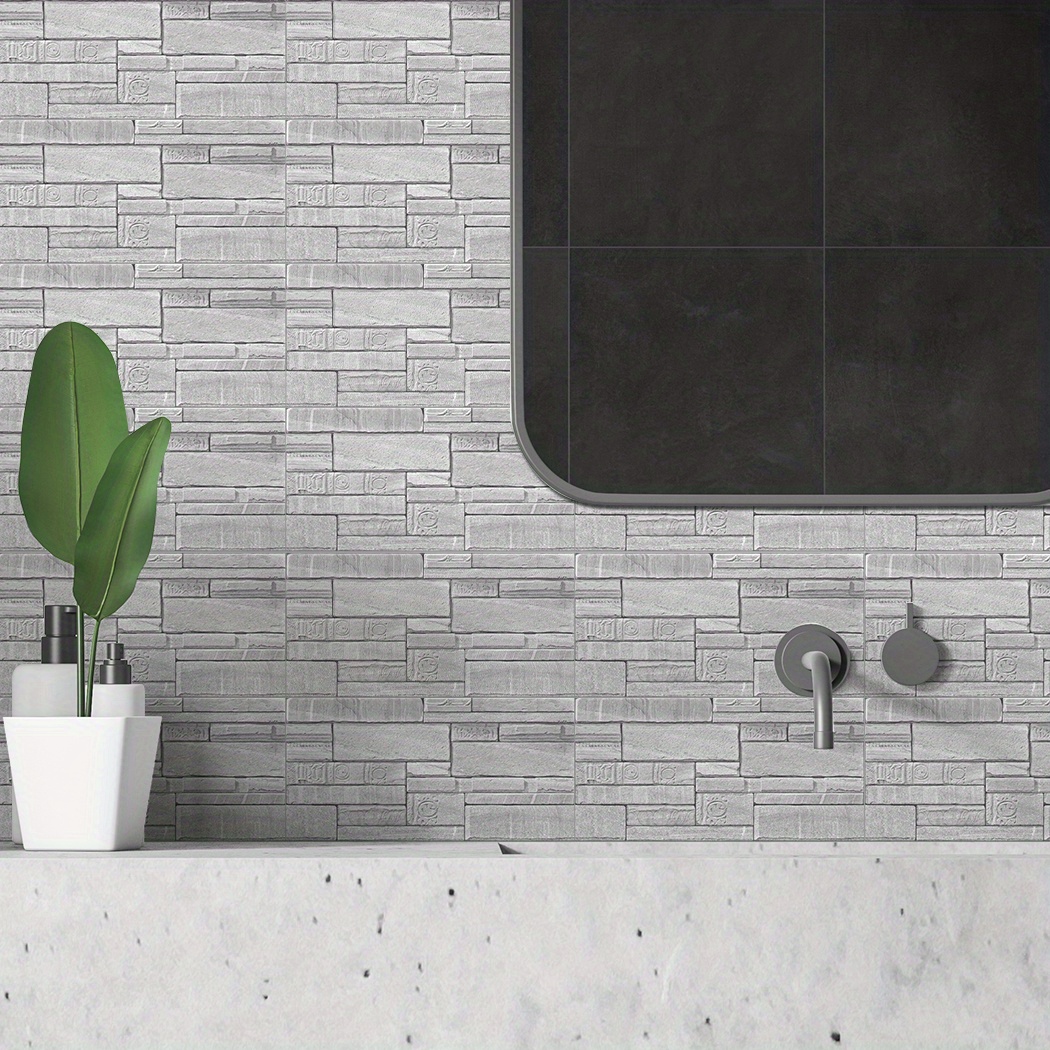 Tile Wall Sticker Retro Peel Stick Tile Sticker Self Temu