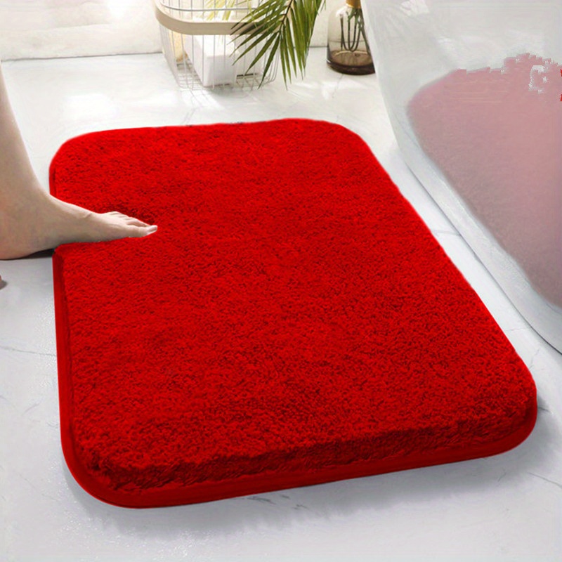 TOPCHANCES Non Slip Bath Toilet Mat Cute Big Feet Bathroom Shower Rugs  Shaggy Carpet Absorbent Doormat Floor Mat Living Room Sofa Cushion Foot Pad  Rug