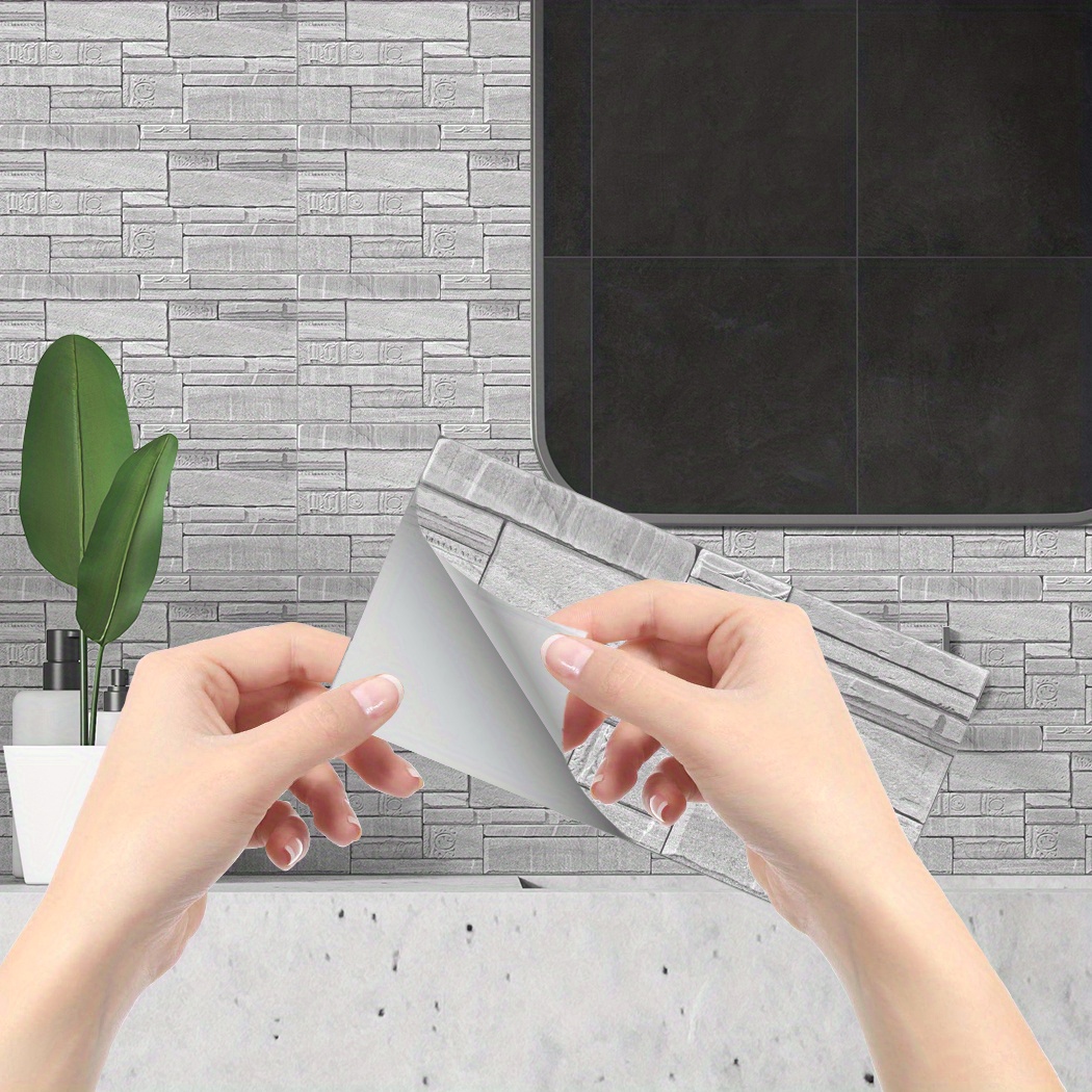 Tile Wall Sticker Retro Peel Stick Tile Sticker Self Temu