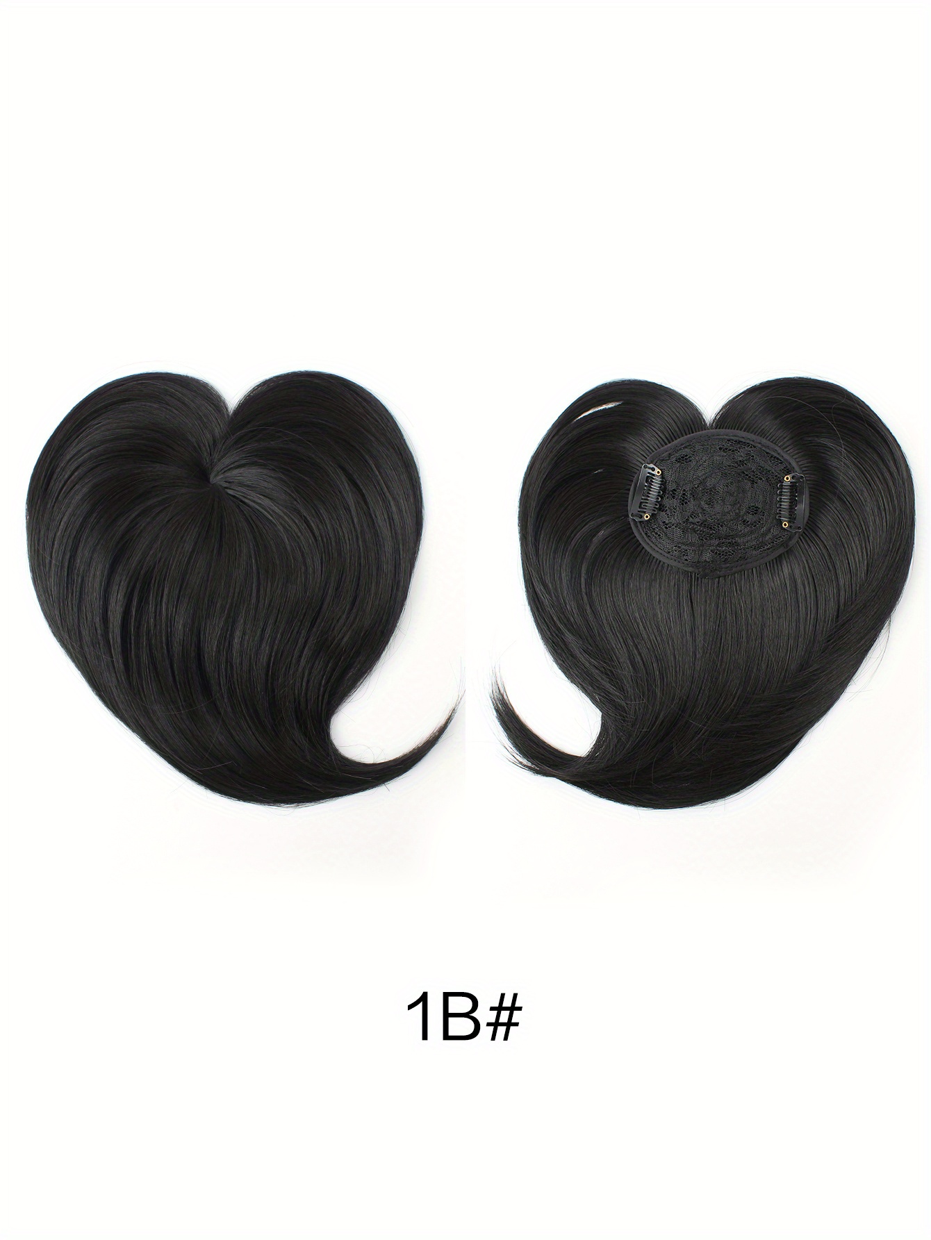 Heat Resistant Synthetic Hair Topper Bangs Long lasting Clip Temu