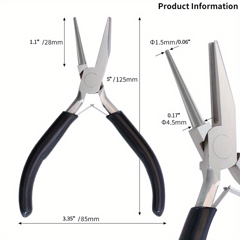 1pc 5inch Mini Jewelry Plier DIY Carbon Steel Round Nose Jewelry Tools  Copper Jewelry Wire For Jewelry Making