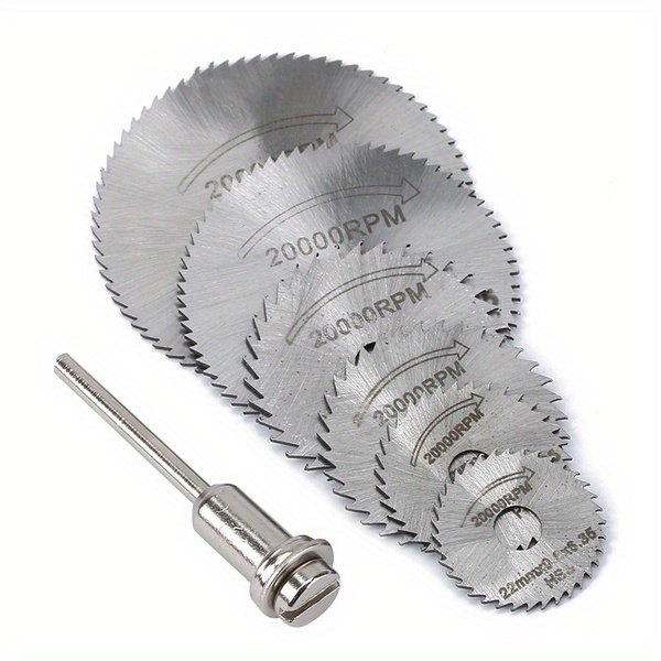High speed steel cutting blade 7pcs wood plastic copper aluminum soft metal small saw blade 3.2mm pole woodworking accessories