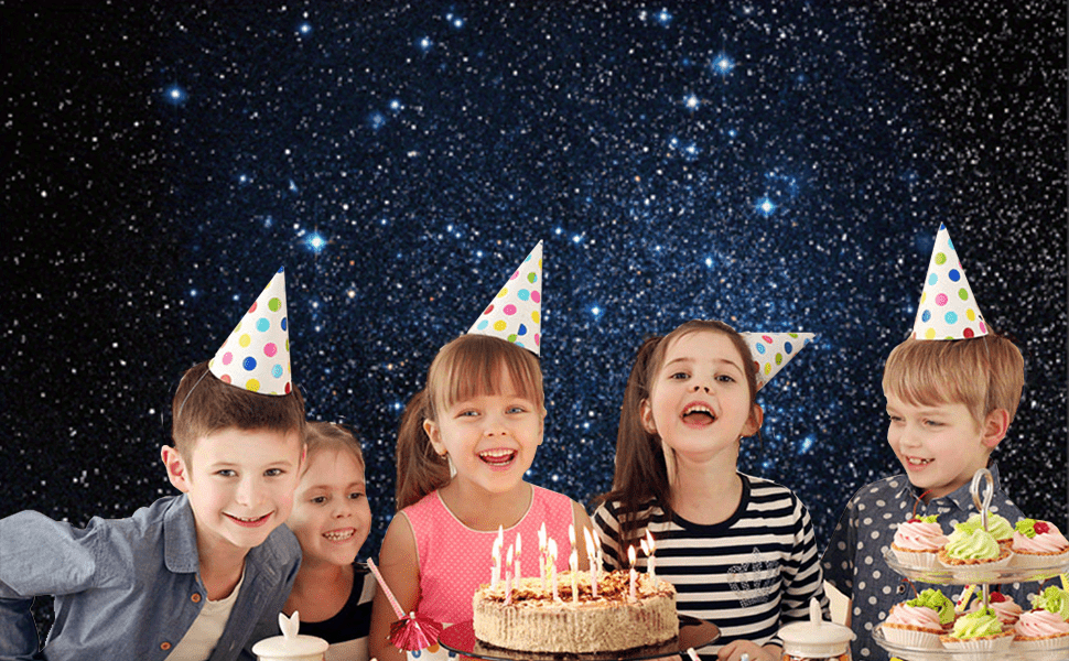  8x8ft Night Sky Star Backdrops Universe Space Theme Starry  Photography Backdrop Galaxy Stars Children Boy 1st Birthday Party Photo  Background Newborn Baby Shower Banner Photo Studio Booth : Electronics