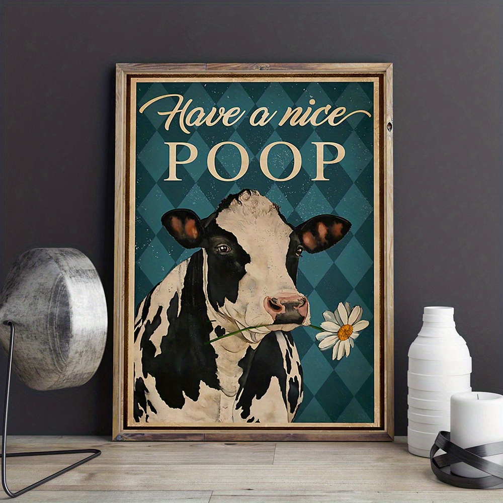 Modern Canvas Animal Hd Prints For Living Room Decor - Have A Nice Poop ...