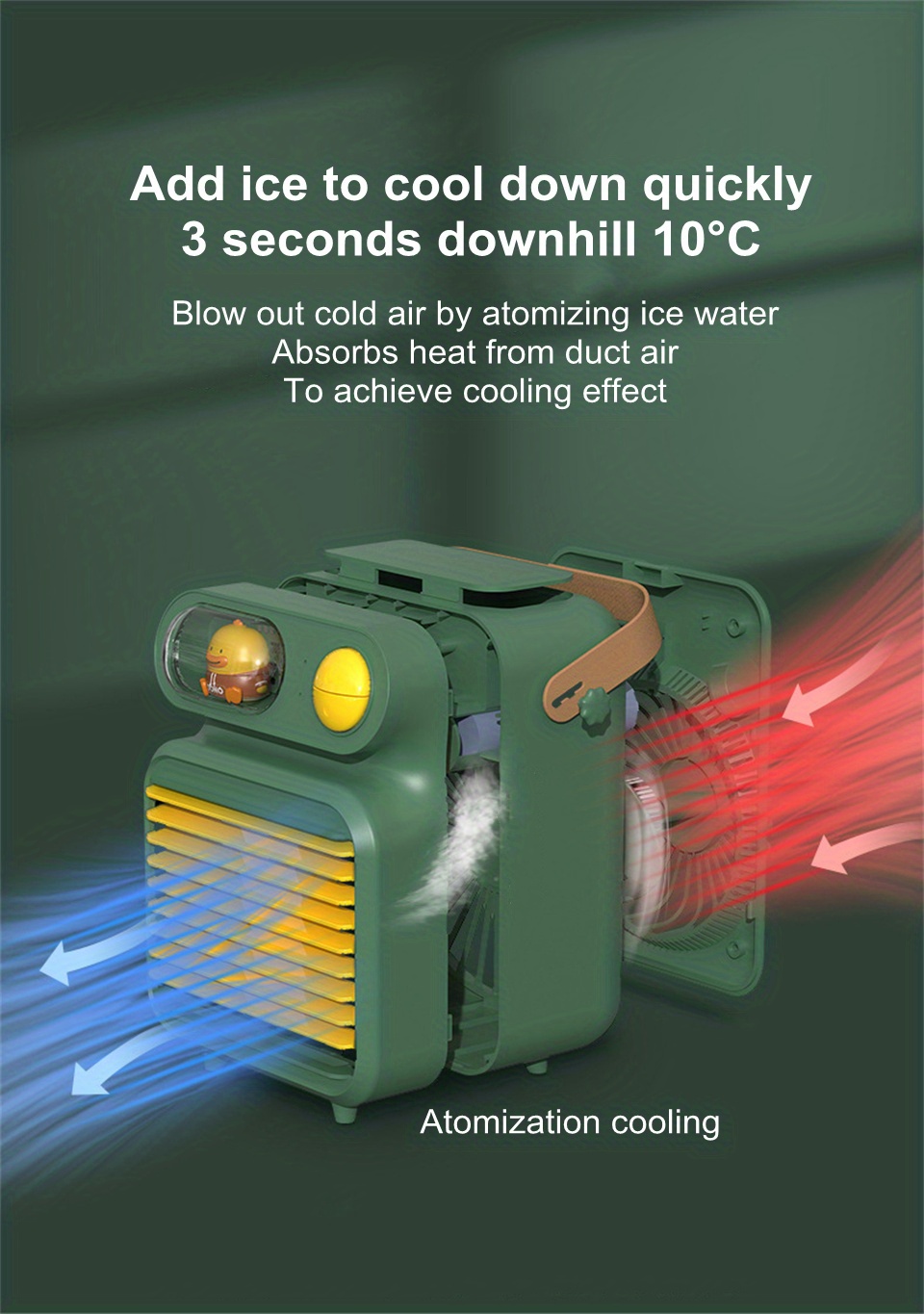 New Mini Air Conditioner Water cooled Fan Desktop Air Cooler Temu