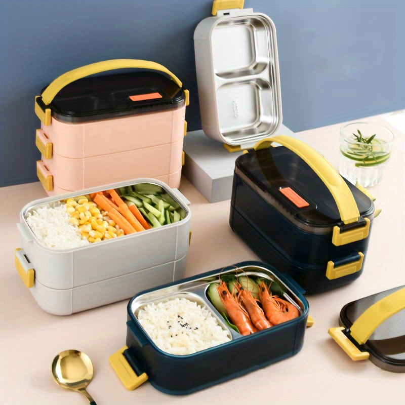 Stainless Steel Lunch Box for Adults Kids School Office 1/2 Layers