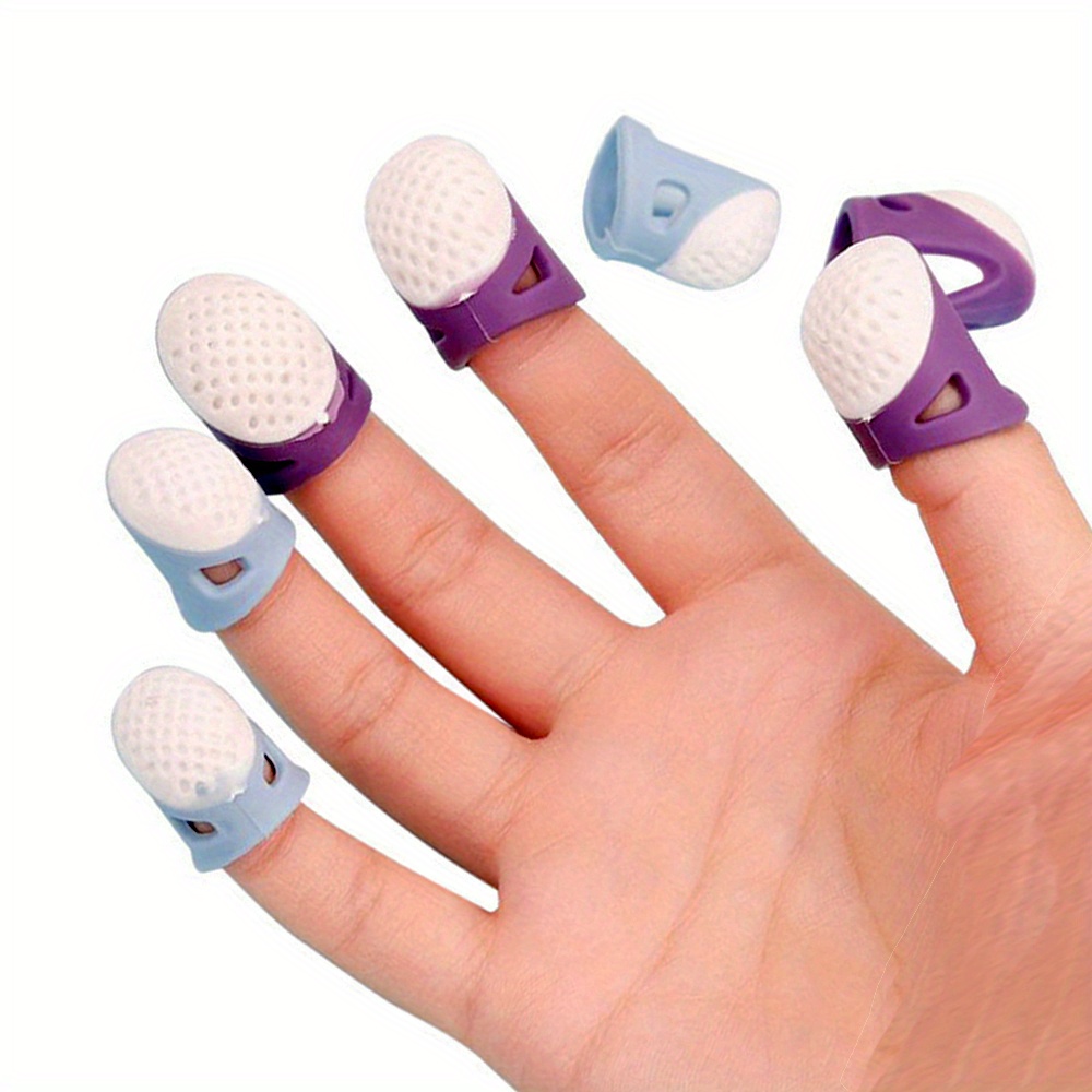 5/15PCS Silicone Finger Protectors Cover Finger Cover Caps Embroidery  Sewing Thimble DIY Needlework Quilting Tools Random Color