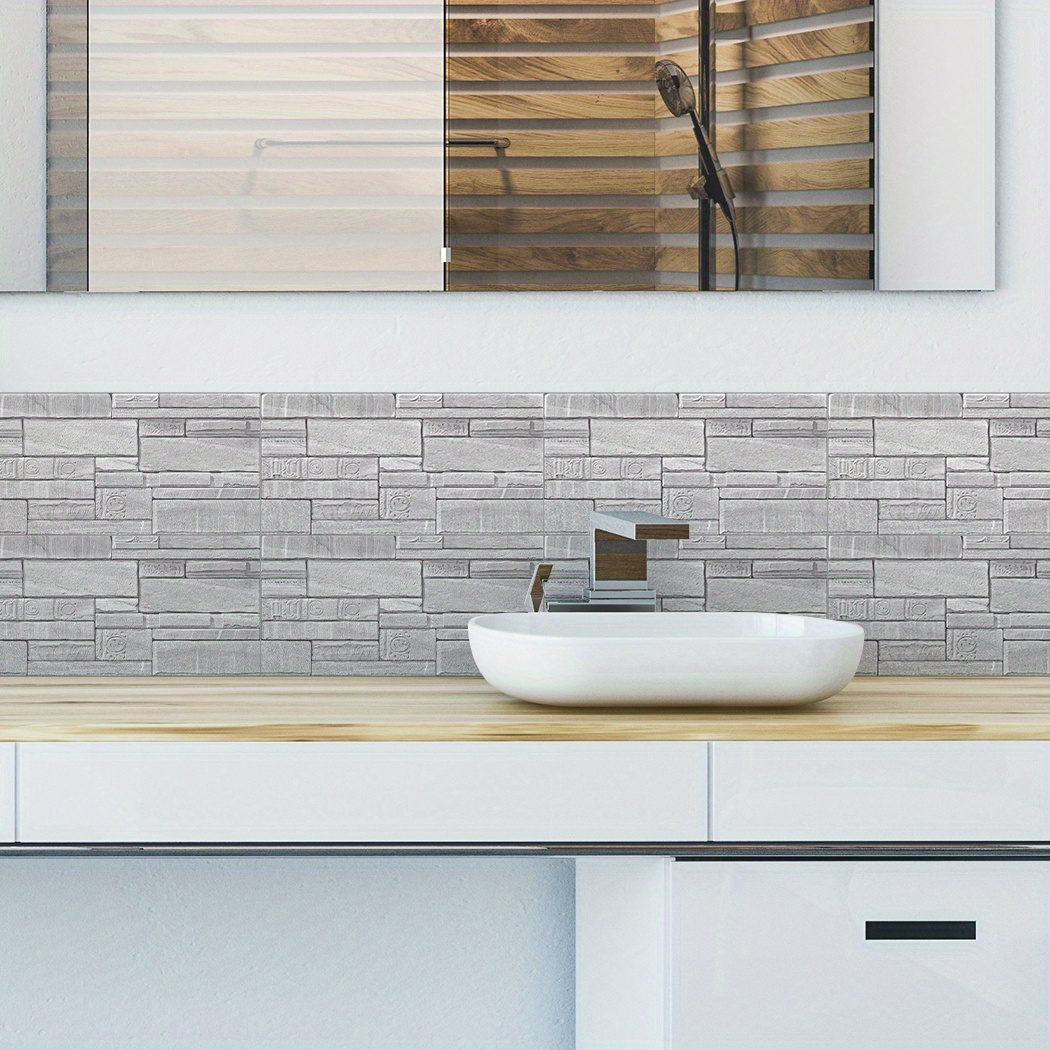 Tile Wall Sticker Retro Peel Stick Tile Sticker Self Temu