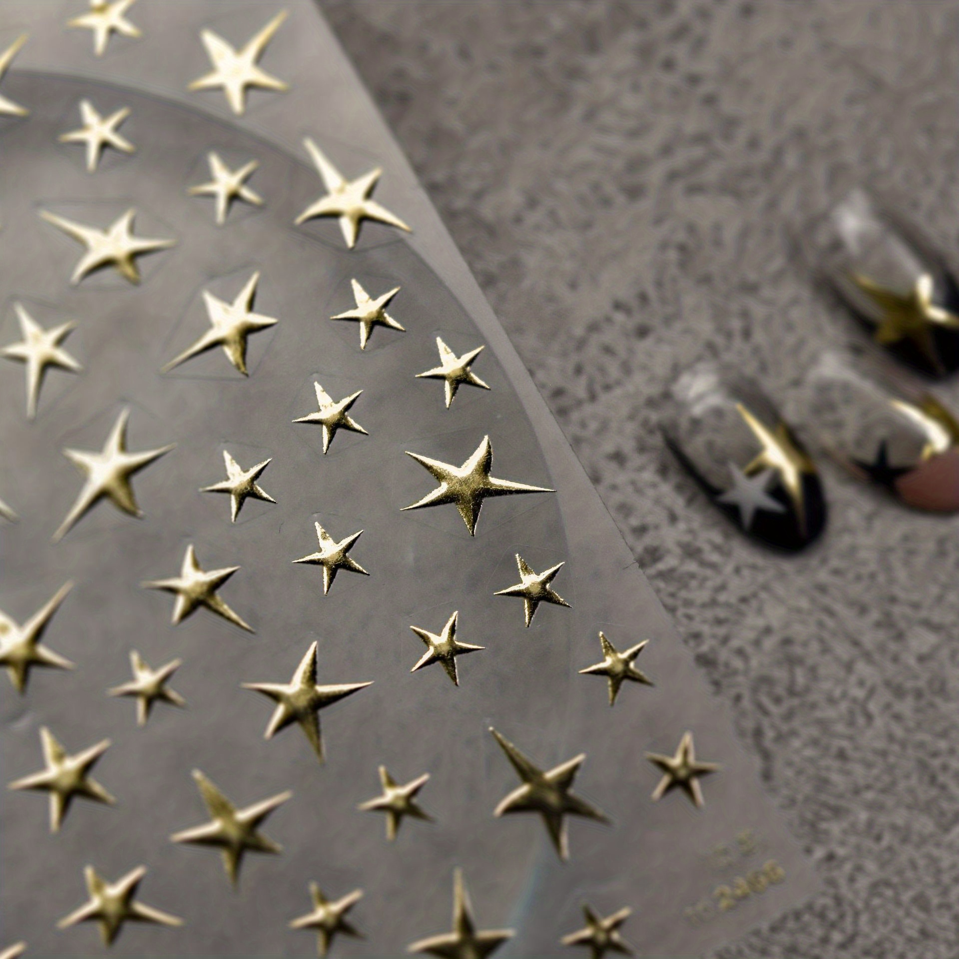 5D Laser Star Art Sticker Holographic Nail Decals