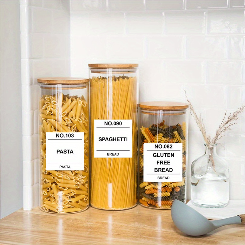 Kitchen Pantry Labels Food Containers Preprinted Minimalist Temu