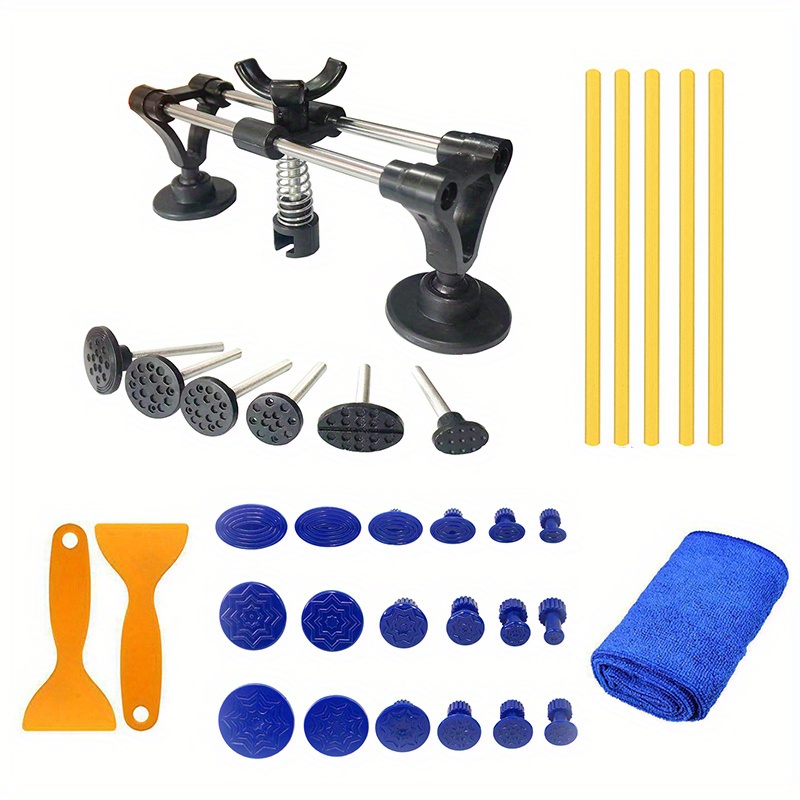 Firulab Auto-Dellen-Reparatur-Werkzeug, Metall-Dellen-Reparaturhammer-Set  für Auto