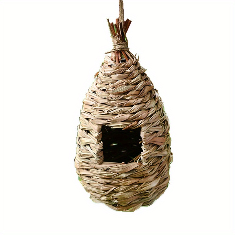 Humming Bird Houses Natural Grass Hanging Bird Nest Hand Woven