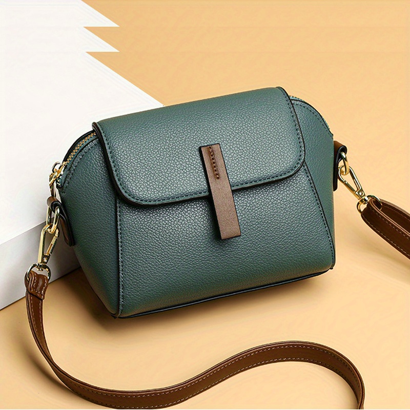 Mini Shoulder Crossbody Bags For Women Solid Color Leather Small