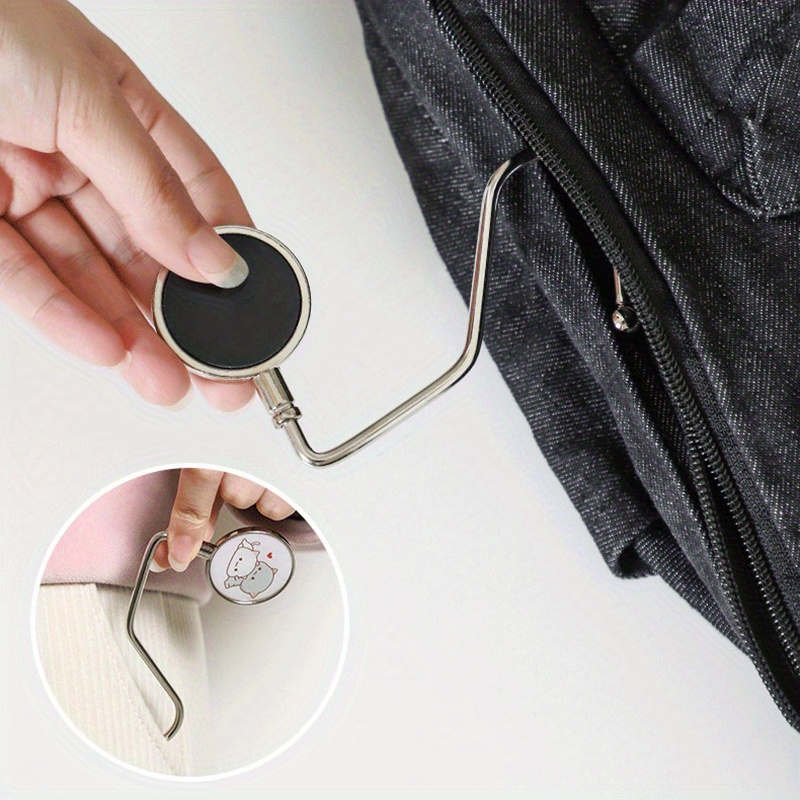 Portable Bag Hook With Side Page Hook For Office Desk, Wardrobe, And Handbag  Organization From Doorkitch, $0.73