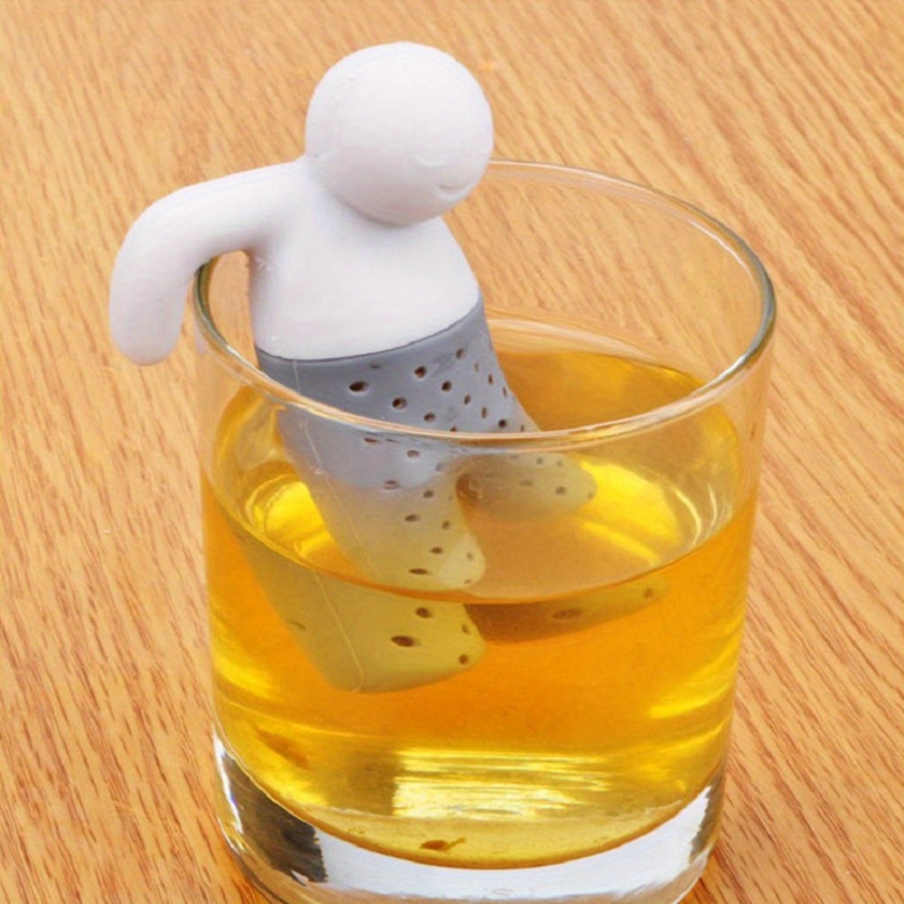 Food Grade Silicone Tea Strainer Mr.tea Tea Mister Man Shape - Temu