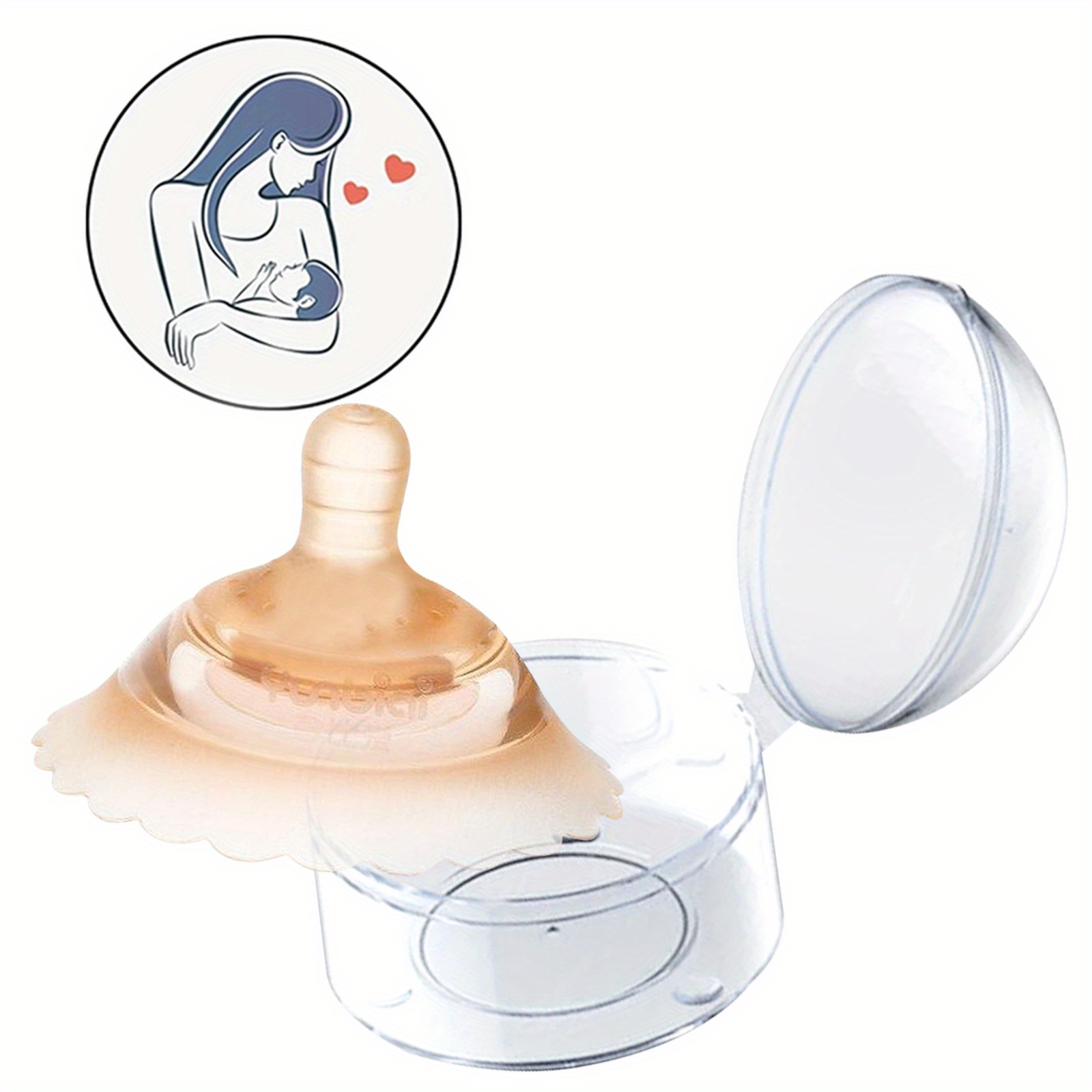 Contact Nipple Shields, Medium, Nipple Shield For Breastfeeding, For Flat  Or Inverted Nipples, Bpa Free - Temu