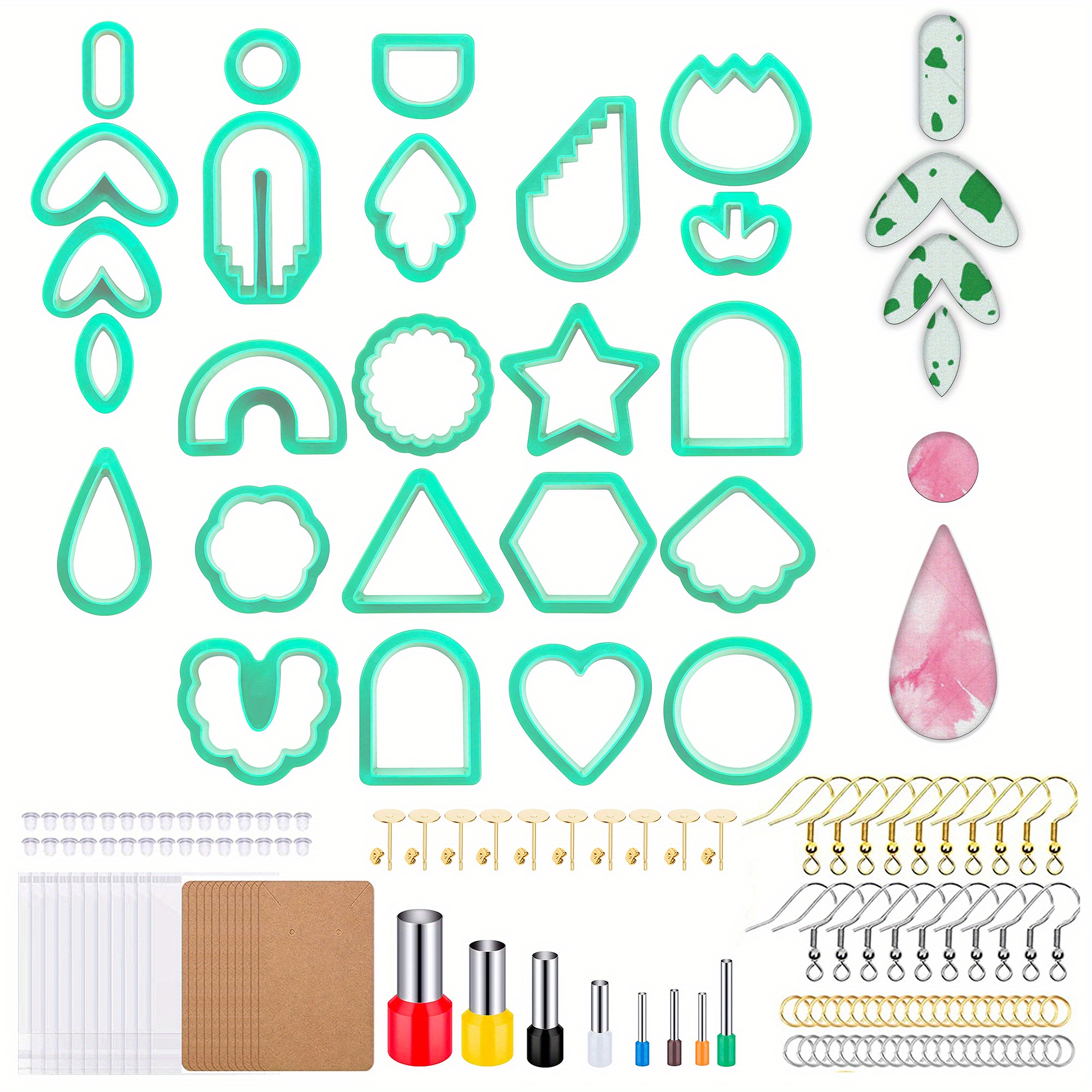 142 Pieces Cutter for Polymer Clay Earrings Clay Earring Cutter