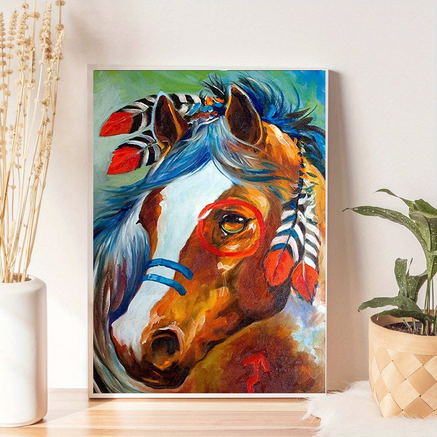 Horse Artificial Diamond Painting Kits 5d Animal Diy Diamond - Temu