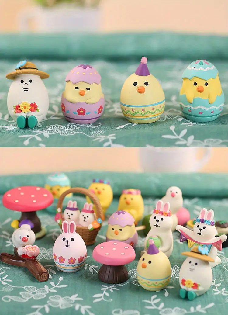 Resin Decoration Figurine Resin Easter Bunny Doll Home - Temu