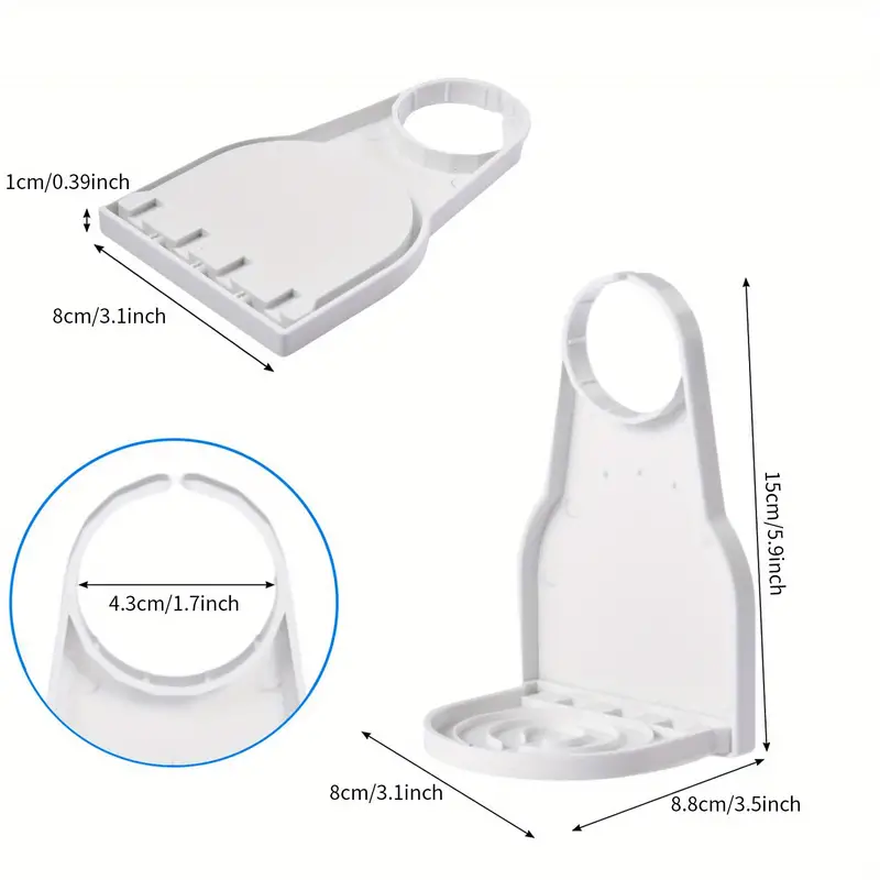1pc laundry detergent cup holder detergent drip catcher screw design can firmly hold on laundry bottle spouts fits most economic sized bottles keep washer dryer and floor clean details 2