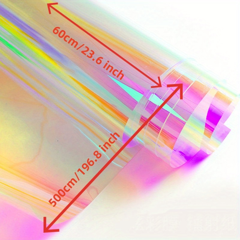 holographic clear window film iridescent window