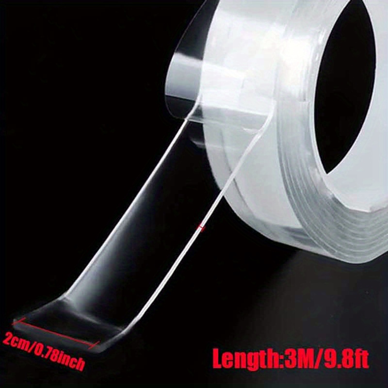 Nano Tape Double Sided Traceless Clear Adhesive Invisible Gel Anti Slip  2MMx3CMx3M