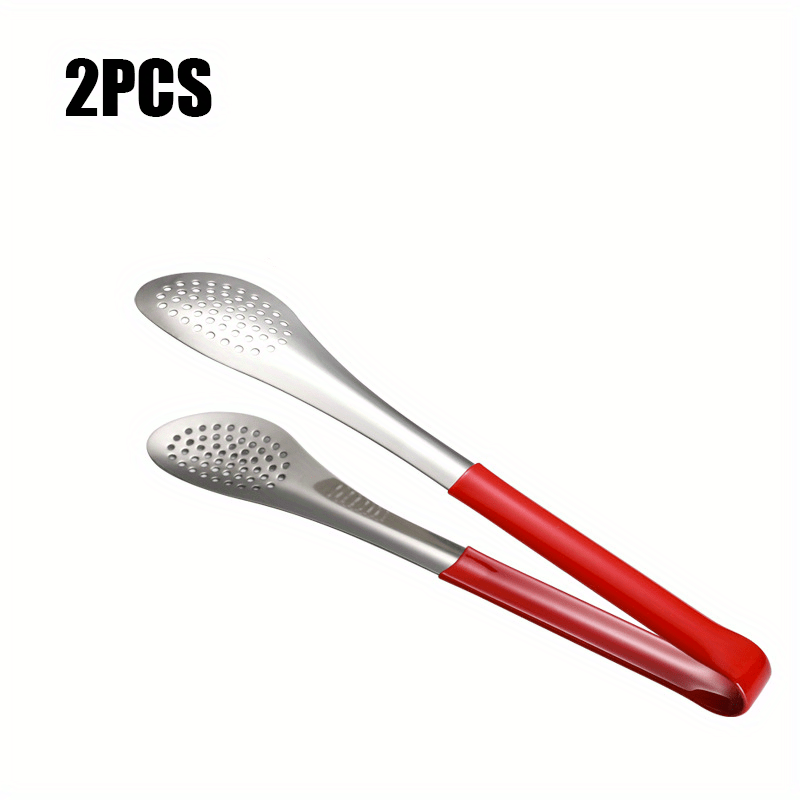 2pcs Pinces de Cuisine Service Cuisson En Acier Inoxydable