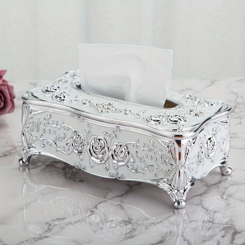 Royal Design Tissue Box for Home, Office, Car – Silver