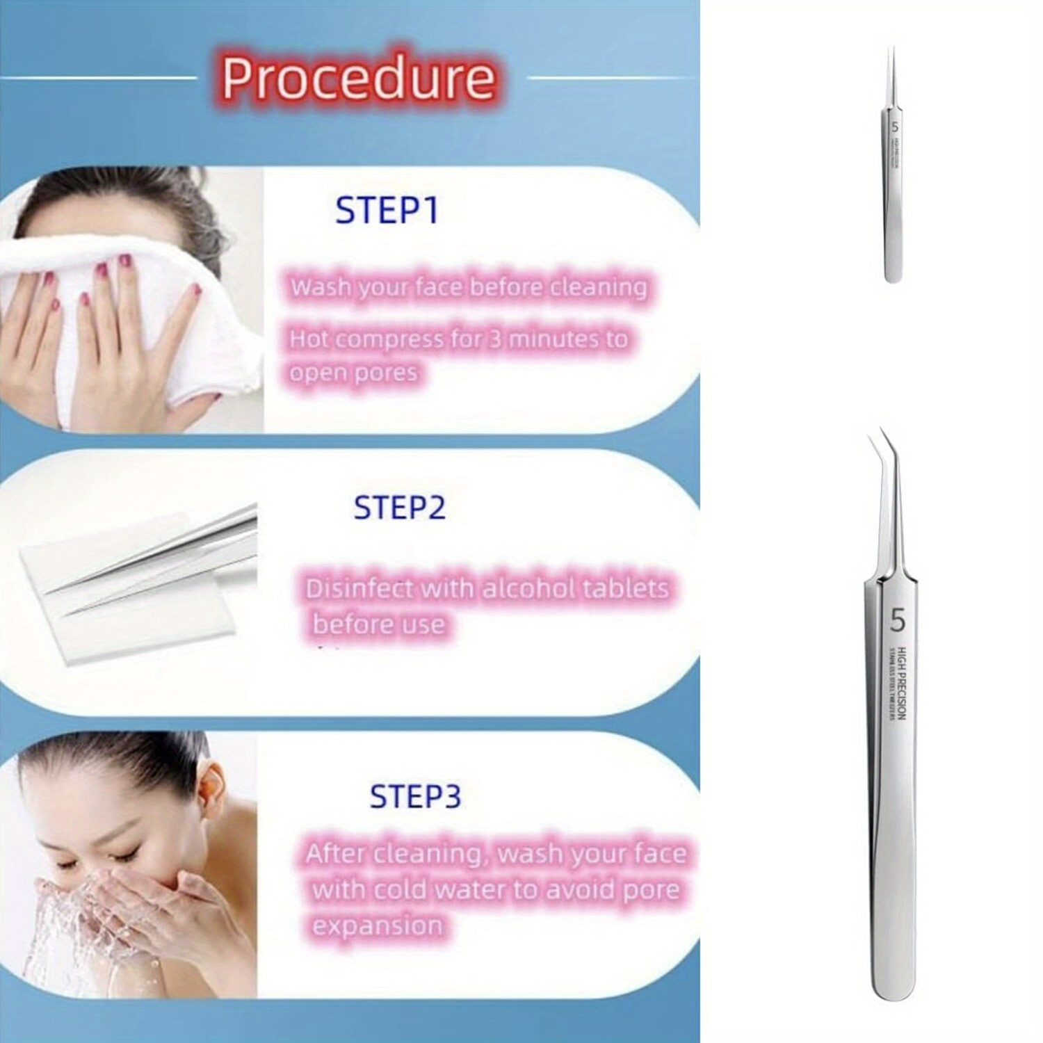 Professional Facial Blackhead Remover Tweezers Precision Temu
