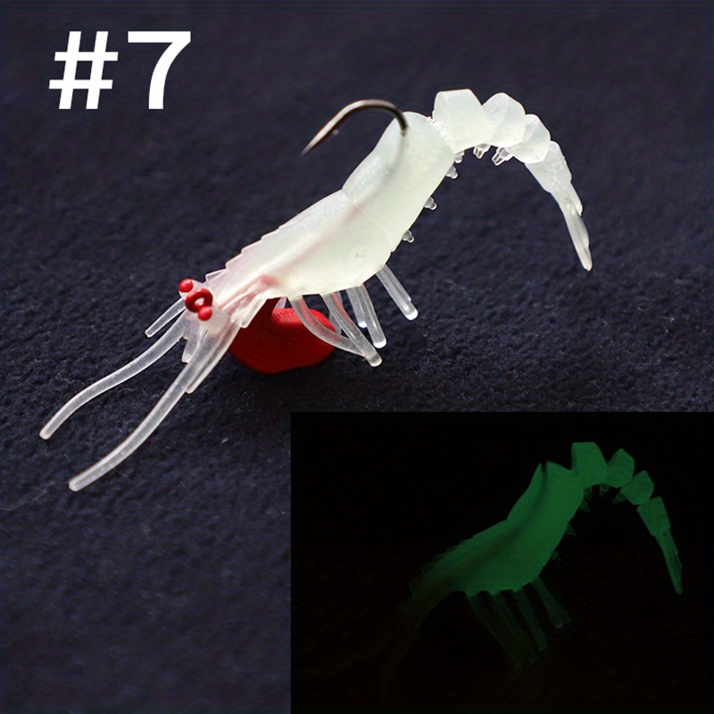 Luminous Shrimp Lures Sea Fishing Assorted Colors Soft Bait - Temu